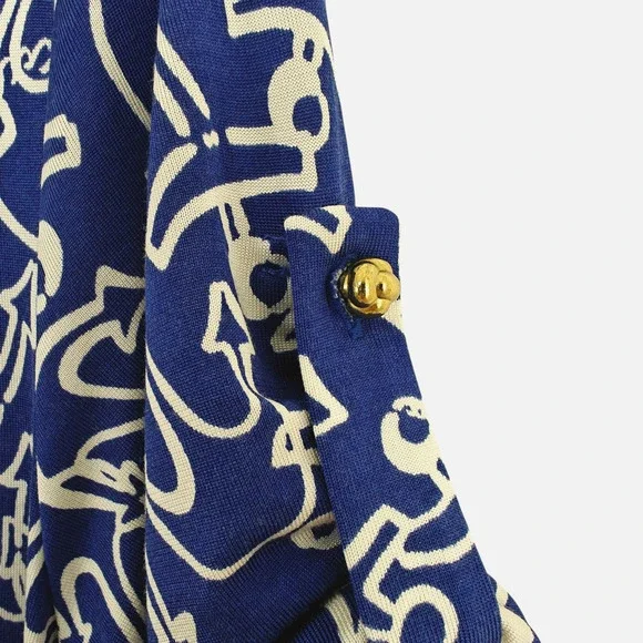 Lilly Pulitzer Raquel Dress Size Medium Blue Anchors Away Print Nautical Coastal - Picture 4 of 11